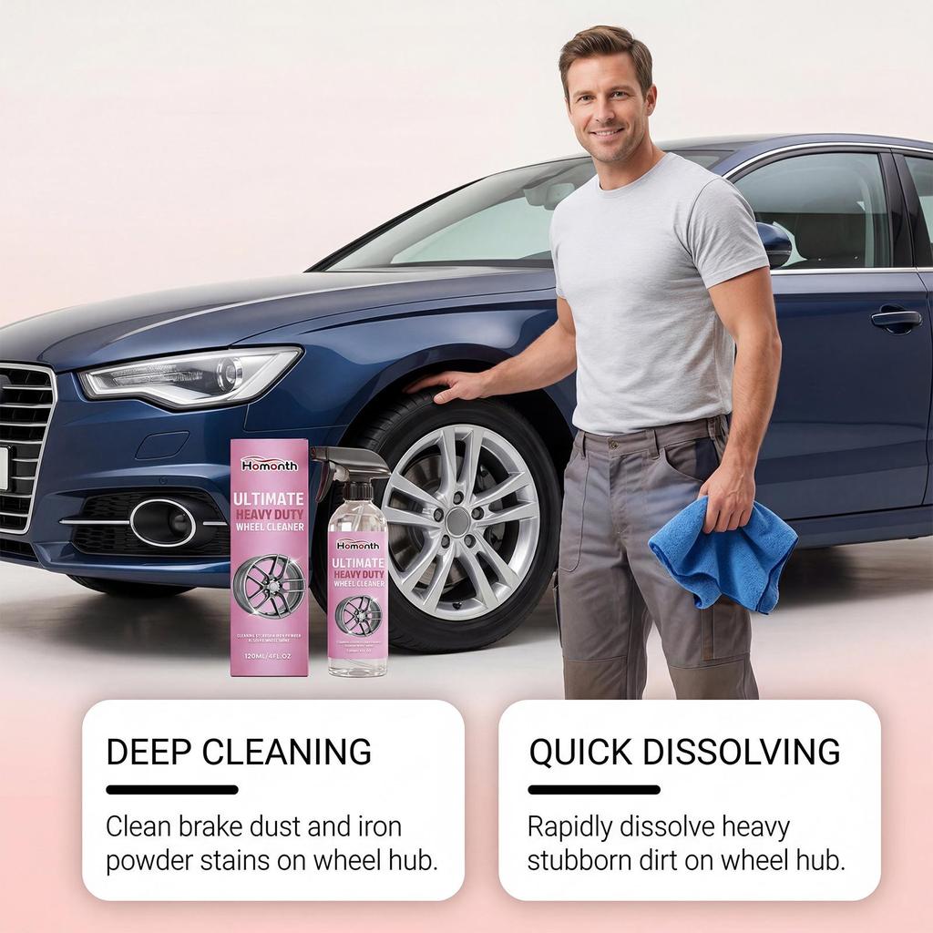 HOMONTH Wheel Cleaner: Stain Decomposer for Easy Multi-Type Wheel Cleaning.