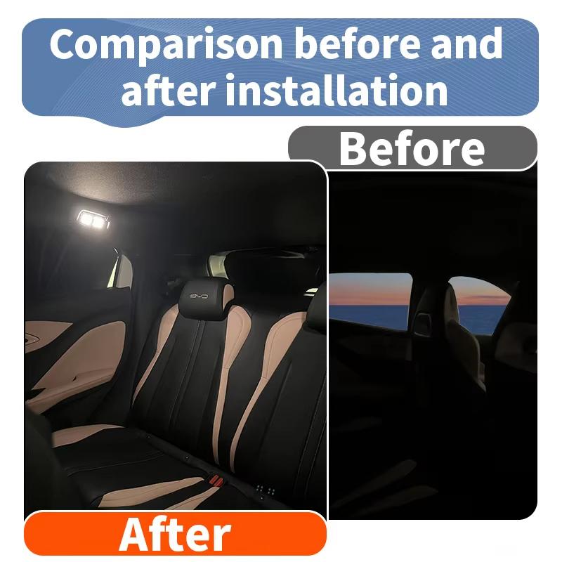 For BYD Seagull Dolphin Mini Inner Door Handle Reading Light Armrest Lighting Automatic Light Auto Accessories 2PCS