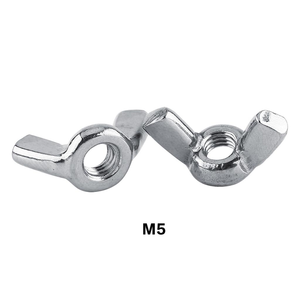 10pcs Stainless Steel SS316 Wing Nut Butterfly Securing Nuts Fastener (M5)