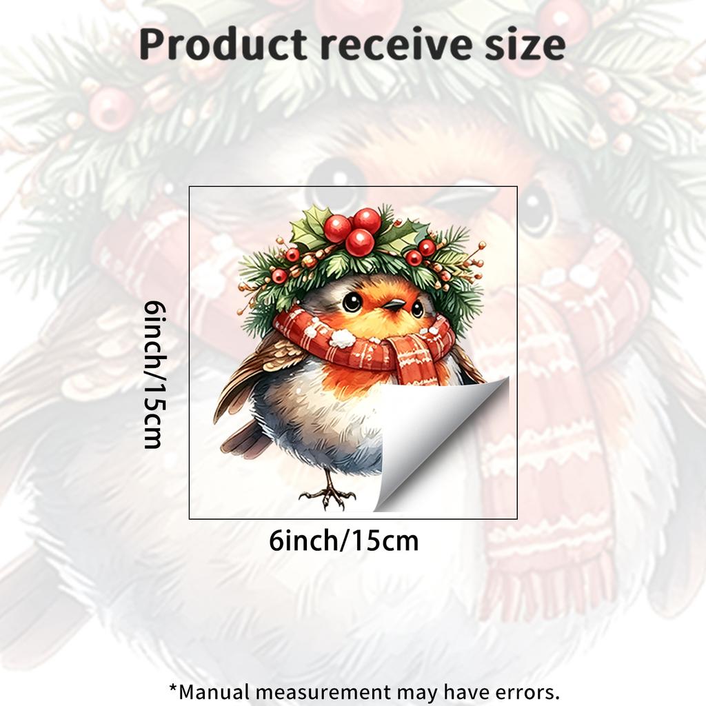 Sticker Watercolor Festive Robin Wool Wall Sticker for Decorating The Living Room Wall Surface