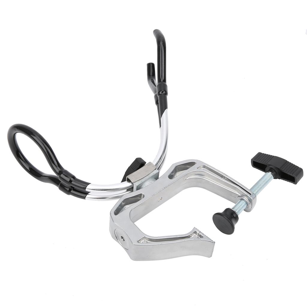 Aluminum Alloy 360 Degree Adjustable Boat Rods Holder Fishing Pole Foot Clamp Racks