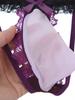 Mens Floral Lace Elastic Waistband Thong Sissy Underwear Contrast Color Bowknot Bulge Pouch G-string Cutout T-back