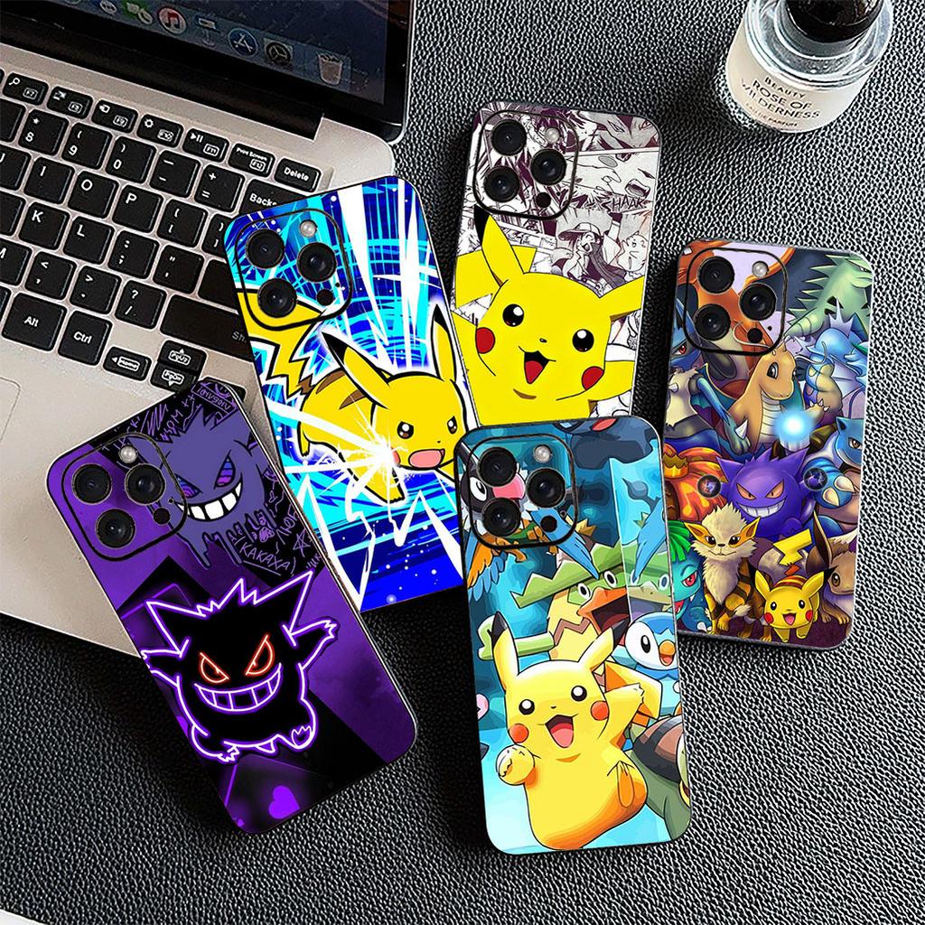 for Motorola Moto G86 G57 G67 G24 G15 G54 Power G13 G14 G34 G35 G45 G60 G53 G55 G64 G75 G72 Case P-Pokemons GO Gengar P-Pikachus