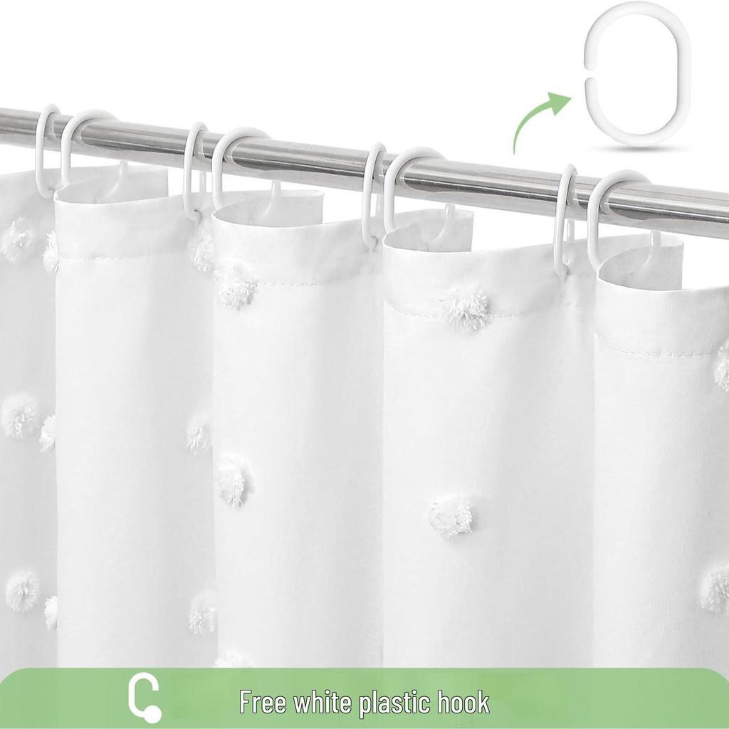 Hydrangea Floral Tassel Shower Curtain: Elegant Style for Home & Hotel Bathrooms