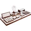 Wooden Jewelry Organizer Tray Rings Earrings Display Pallet Necklace Jewellery Showcase Pallet Large Capacity Rings Storage Tray