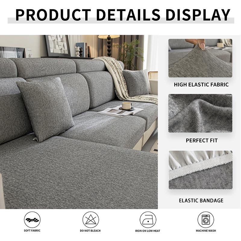 Jacquard Sectional Couch Cover Stretch Individually Sofa Cushion Cover Anti Slip Sofa Slipcover Dogs Cats Furniture Protector