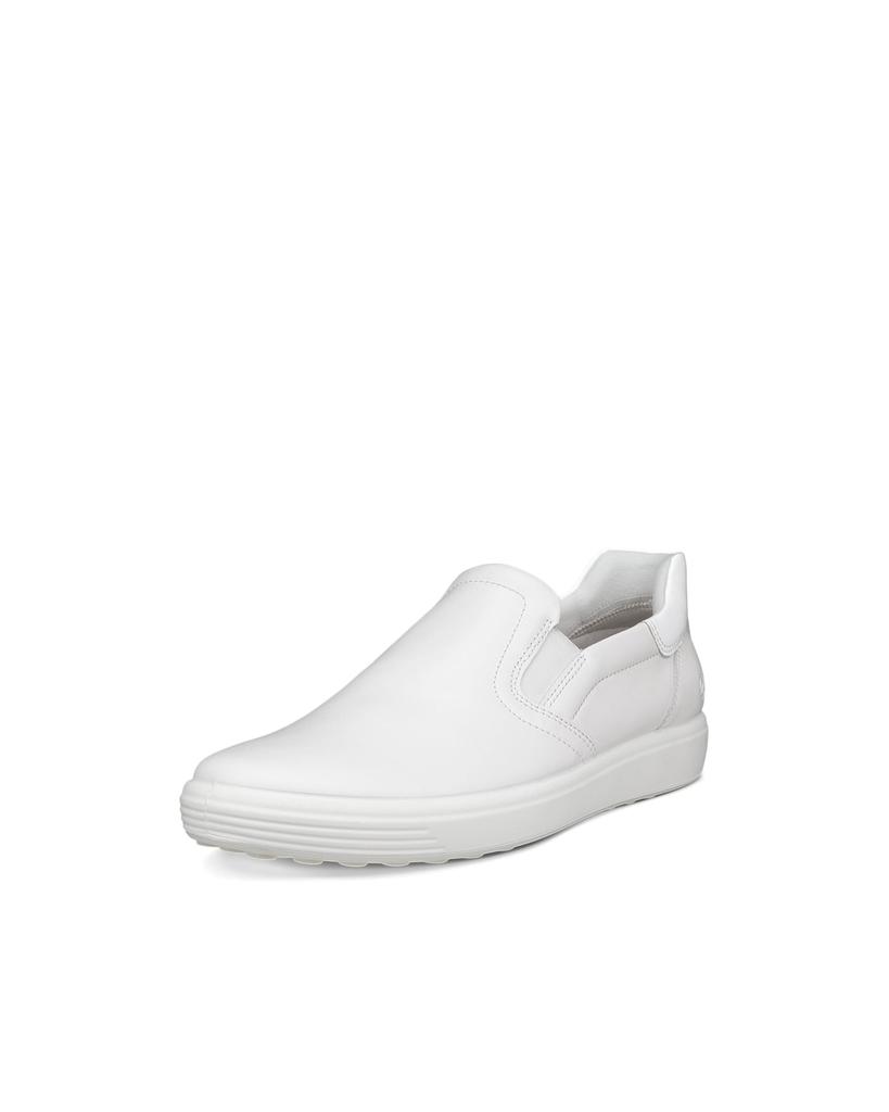 Casual Sneakers Soft 7 Genuine Leather Casual Sneakers White Cm 3E [Echo] Women's Slip-on White/Patent 24.5