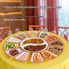 Yu Qun Hui Melamine Fan-Shaped Sectional Serving Platter Set