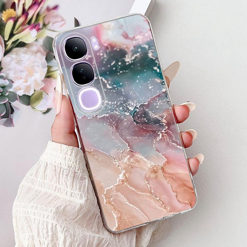 For Vivo V40 Lite 5G IDN Case V2417 Clear Cute Cat Fashion Butterfly Love Painted Soft Phone Case For Vivo V40 Lite 4G IDN Cover
