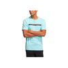 Adidas Alphabet Logo Print Round Neck Casual Short Sleeve T-Shirt Men Tops Blue HE9948