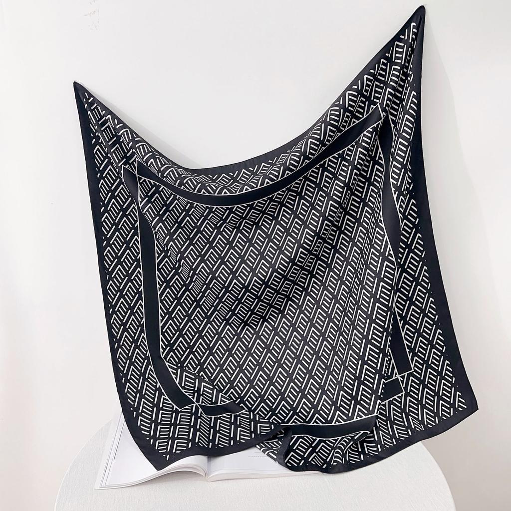 90CM Cztery pory roku kwadratowy duży kwadratowy szalik luksusowa dekoracyjna koszula profesjonalna chusta na głowę opaska do włosów chusta na głowę z filtrem przeciwsłonecznym