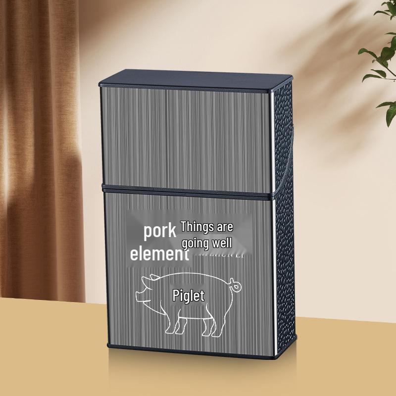 Large Capacity Creative ABS Plastic Cigarette Case - Pressure-Resistant and Moisture-Proof