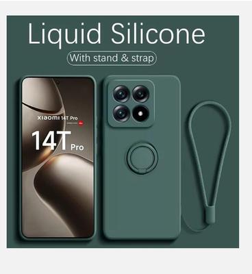 Für xiaom mijiaFlüssigsilikonhülle Für Xiaomi Mi 14T 13T 12T 11T 10T Pro 11 Lite Funda Für Mi 15 14 13 10 12 Pro Ringhalter-Abdeckung mit Band