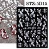 5D Embossed Christmas Nail Art Stickers New Year Red Santa Claus Tree Penguins Snowman Winter Sliders Girl Manicure Decals NK-1*