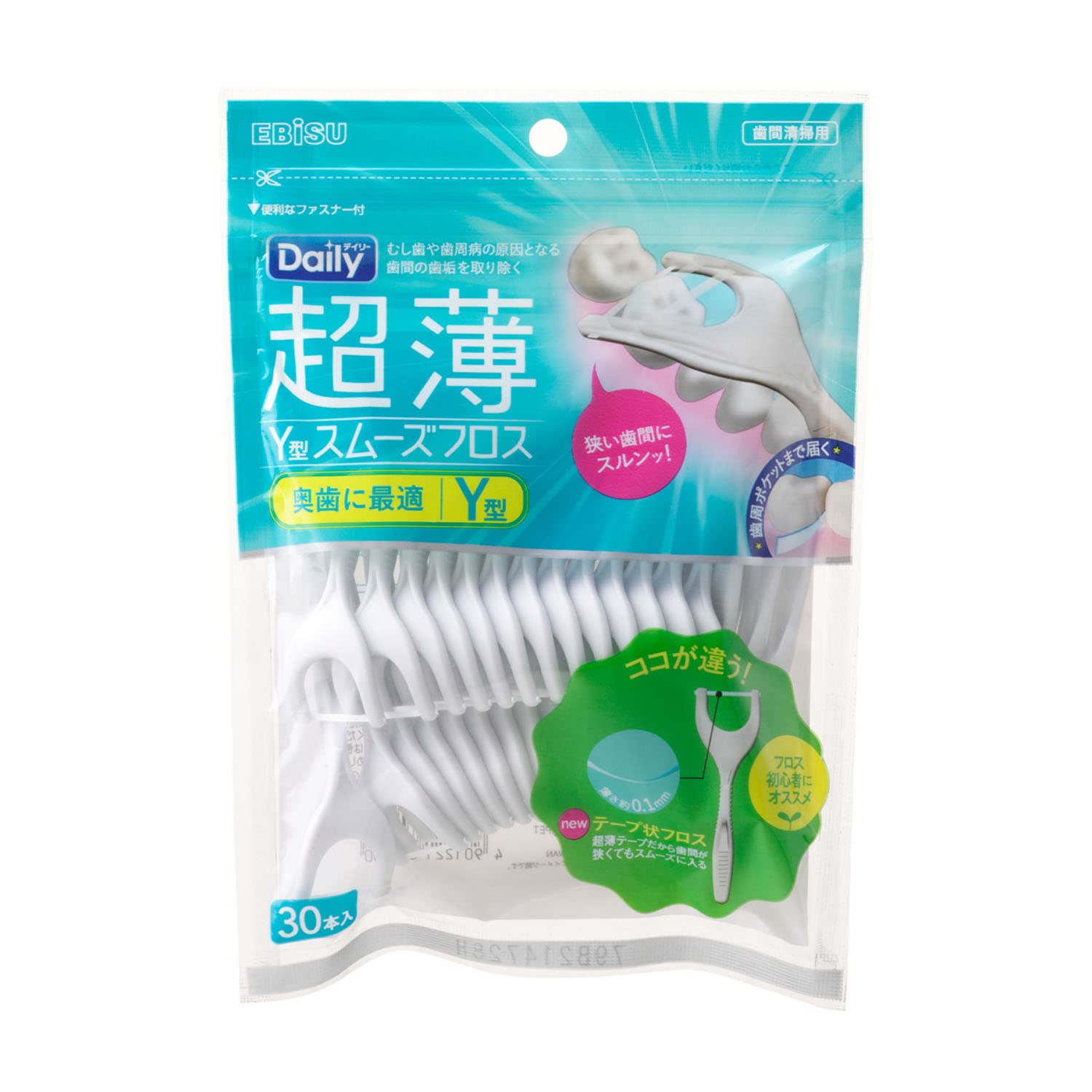 

Ebisu smooth floss 30 pieces ultra-thin Y-shaped