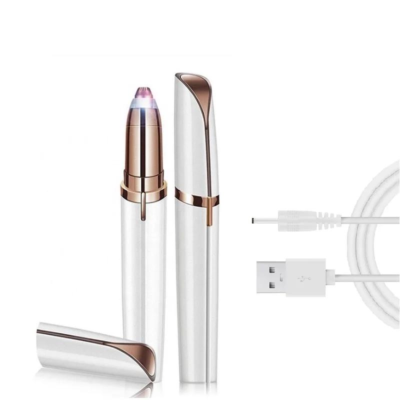 Electric Eyebrow Trimmer USB Electric Shaver Novice Eyebrow Scraper Women's Electric Eyebrow Scraper Simple and Portable