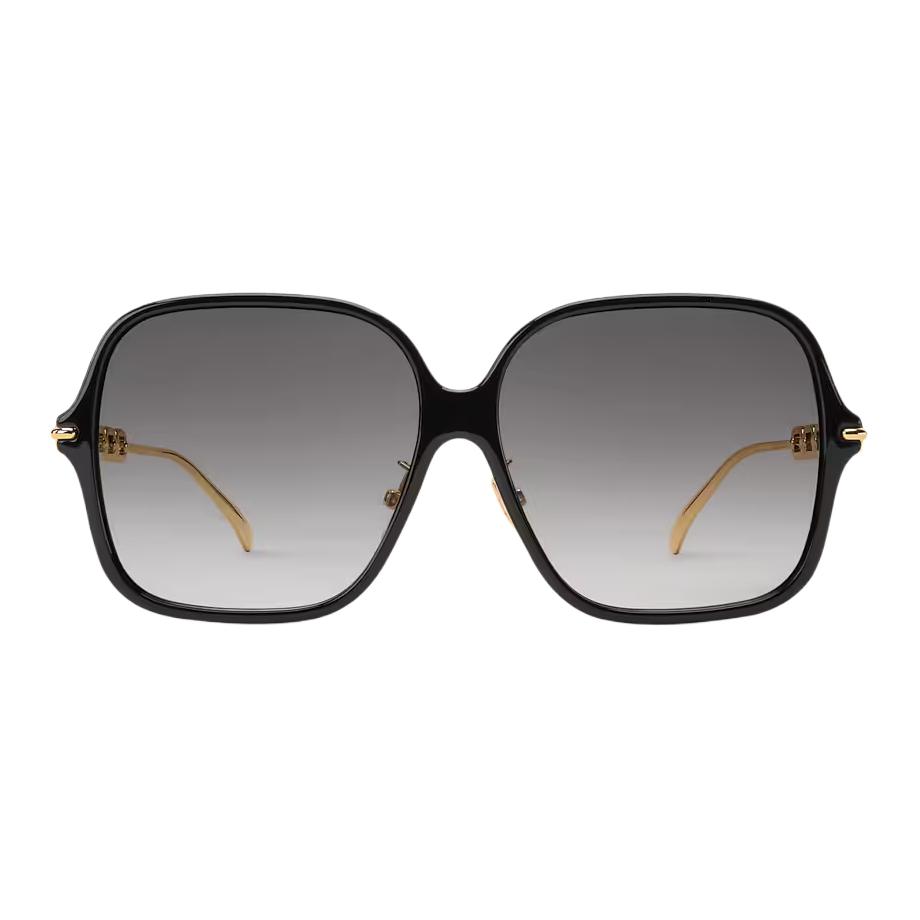 

Louis Vuitton Chain Design Acetate Square Sunglasses Women sunglasses Black Z3348U F,Black