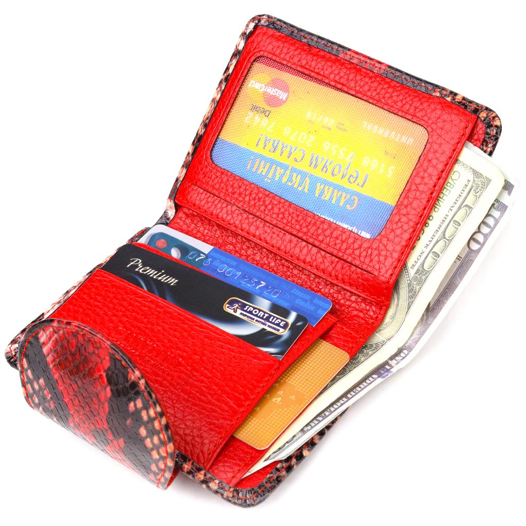 Small Women's Wallet Made of Genuine Leather with Snake Embossing CANPELLINI Wallet 21667 Multicolour