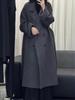 2025 Herbst/Winter Extra Langer Koreanischer Stil Locker Geschnittener Doppelseitiger Wollmantel