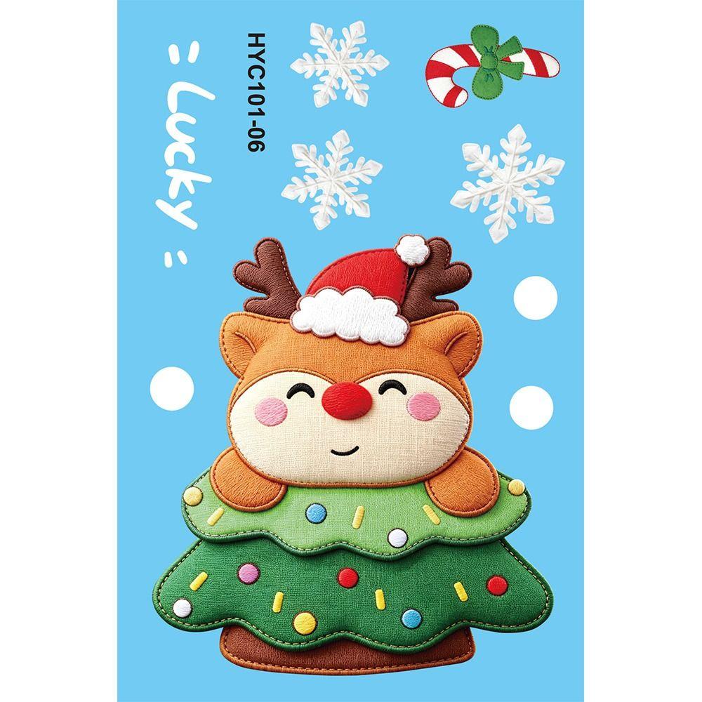 9Pcs PVC Christmas Window Stickers Removable Holiday Window Decals  New Year Party Decor