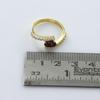 Silver Gold Plated Ring, January Birthstone Jewelry, Dainty Ring, Gift For Her