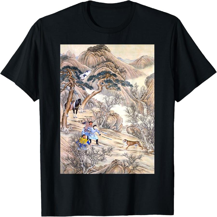 Хунли и Тигр Джузеппе Кастильоне Китайская Свитковая Живопись Футболка S