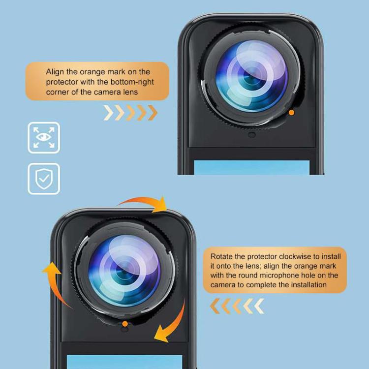 For Insta360 X5 PULUZ Standard Rotation PC Lens Guard Protective Cover (Transparent)
