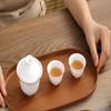 ZISIZ Faux Wood Grain Oval Plastic Serving Tray
