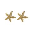 Silver Needle Metal Starfish Folded Earrings Fashion Temperament Earrings Light Luxury Premium Holiday Earrings