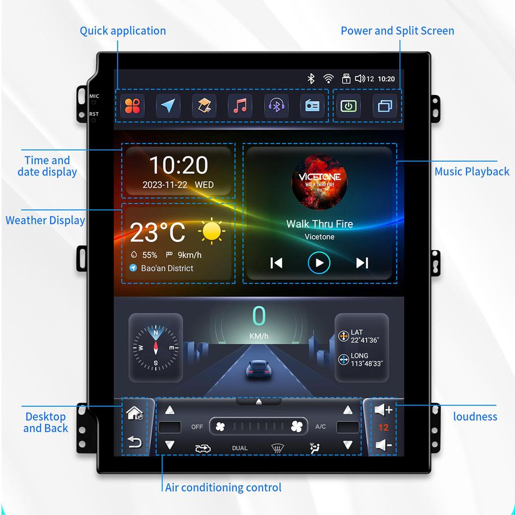 OSSURET Carplay 4G-LTE 7862 DSP 9.7'' 2 Din Android Car Radio for Chevrolet Cruze J300 2008 2009 2010 2011 2012 Intelligent Multimedia Video GPS RDS