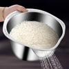Rice Washer Strainer Bowl Stainless Steel 304 Rice Washing Bowl Rice Sieve Colander Fruit And Vegetable Strainer Kitchen Tools