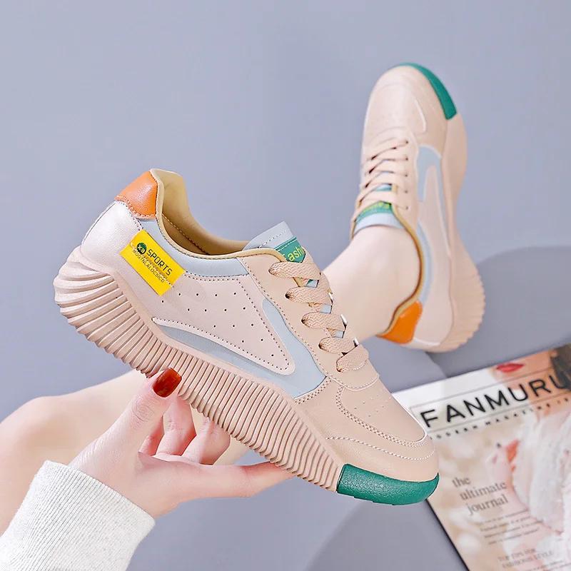 Spring and Autumn New Korean Style White Shoes for Female Students Sports and Casual Shoes Versatile Fashionable Women's Shoes