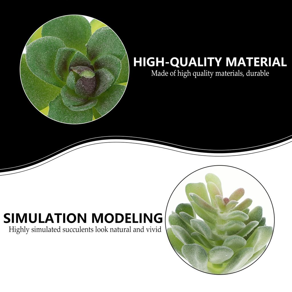 20 Pcs Simulated Succulents Fresh Style Design Plants Decorative Artificial Potted Fake DIY Simulation Mini Decorations Pe