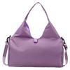 Lightweight Multifunctional Gym Bag with Logo Print, Large Capacity, Shoe Compartment, Perfect for Travel & Yoga.