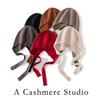 Cashmere Solid Color Lace-up Warm Ear Protector Autumn and Winter New Lei Feng Hat Cashmere Blend Knitted Hat