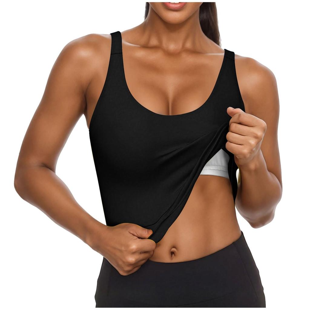 Ladies Vest Tops with Built in Bra Top Double Lined Tank Top Womens Vest Tops Tank Tops Women UK Style for Everyday Wear