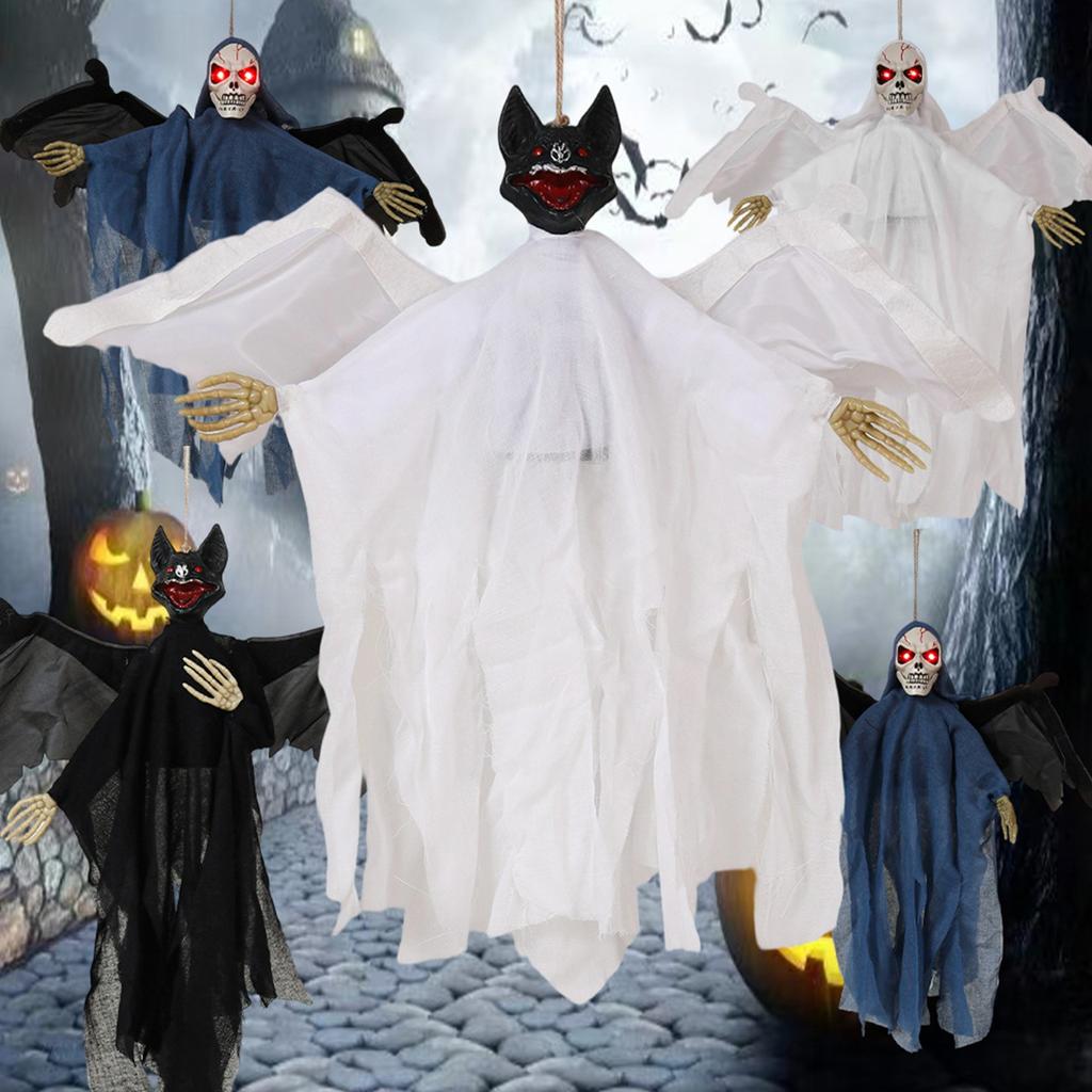 Halloween Scary Yard Decoration Clown Glowing  With Scary Sounds And Glowing Eyes Outdoor Bar Haunted House Party Props