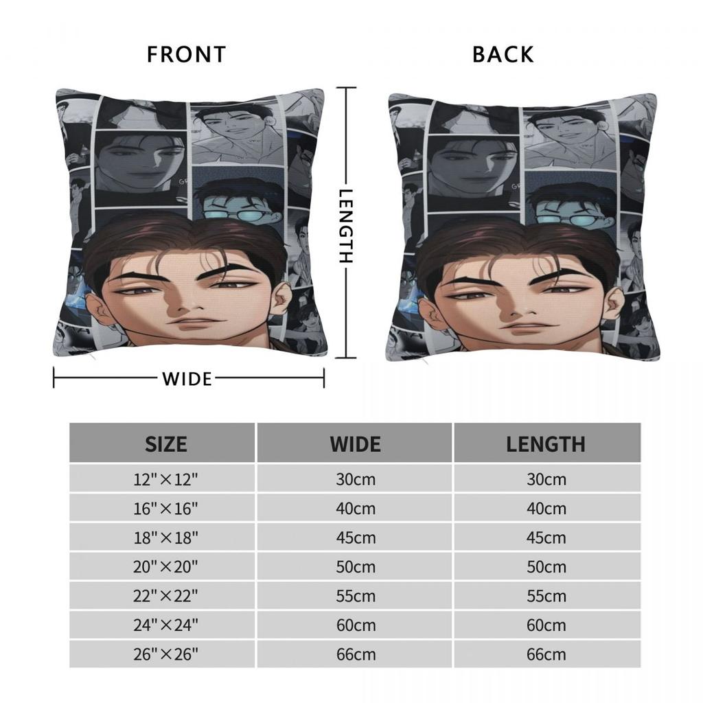 Joo Jaekyung Anime Pillowcase Merch Soft Cushion Cover Throw Pillow Cover Home Decorations Zipper Multiple Sizes