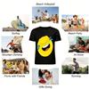 Funny Laughing with Tears Print Casual T-shirt Unisex Loose Fit for Daily Commute Streetwear Pure Cotton T-shirt