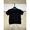 European Style Summer 2026 Rhombus Pattern Knit Pullover Short Sleeve Casual Top