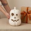 Unique Holiday Gifts Pumpkin Lantern Ornament, Resin Hollow Tabletop Figurine, Jack O Decor Decorative Table Centerpieces for Halloween And