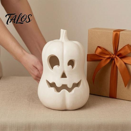 Unique Holiday Gifts Pumpkin Lantern Ornament, Resin Hollow Tabletop Figurine, Jack O Decor Decorative Table Centerpieces for Halloween And