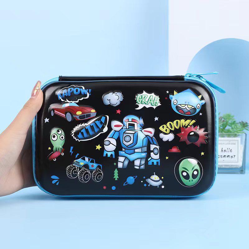 Cartoon Astronaut Large Capacity Pencil Case - Multi-purpose EVA Pencil Box for Kids