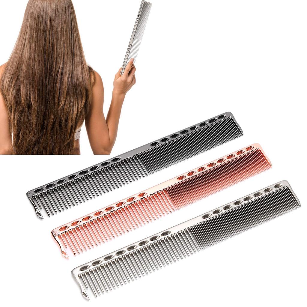 Aluminum Comb Wide Fine Hairdressing Heat Resistant Set, Hairbrush, 3-Piece Set, Anti-Static, Tooth, Tool,