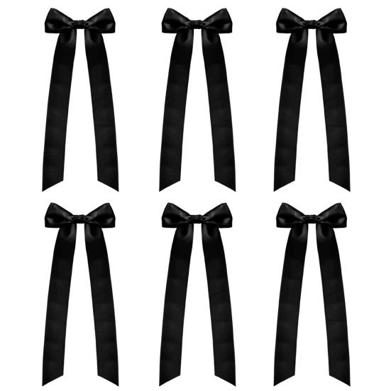6 Pcs Candlestick Bow Decor Large Candle Holder Ribbon Bows Dining Table Centerpieces for Gift Wrapping Wedding Bridal Shower Bachelorette Party Decor