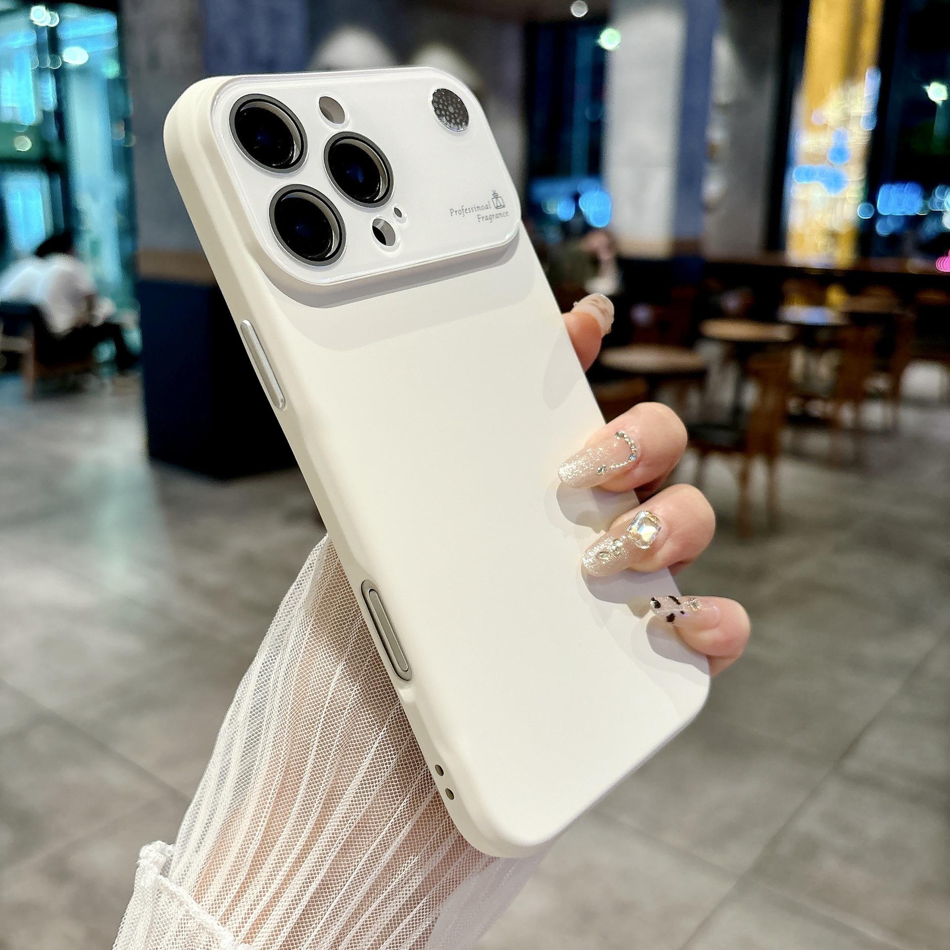 

Подходит для Apple 17promax Чехол для мобильного телефона с большим окном и ароматом iPhone 16 Однотонный силиконовый 15 Матовый защитный чехол iPhone12proMax