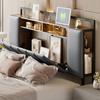 Upholstery Bed 160x200 Cm, Multifunctional Bed with LED Light, USB Socket, Drawers, Solid Iron Bed Frame, Youth Bed, Adult Bed, Double Bed, Synthetic