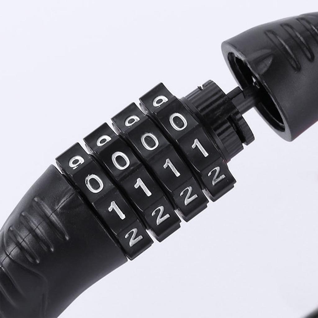 Security Bike Locks Cable 4 Digit Resettable Combination Password Bicycle Lock for Bike Bicycle Motorcycle Door