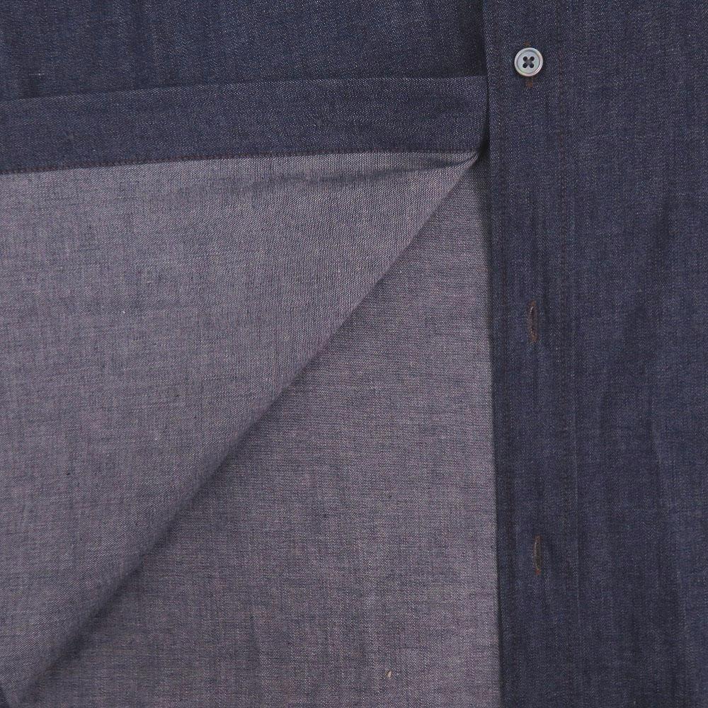 Used AUTHENTIC HERMES Indigo denim shirt size 37 Long sleeve Navy cotton