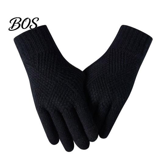 Outdoor Work Gloves for Winter Knitted Touchscreen Men Women, Warm Thermal Gloves, Thickened Conductive Fingertip Smartphone Plush Lining Mittens Cold